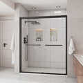 44-48 In. W X 72 In. H Double Sliding Framed Shower Door With Nano-Coated Clean Tempered Glass In Matte Black