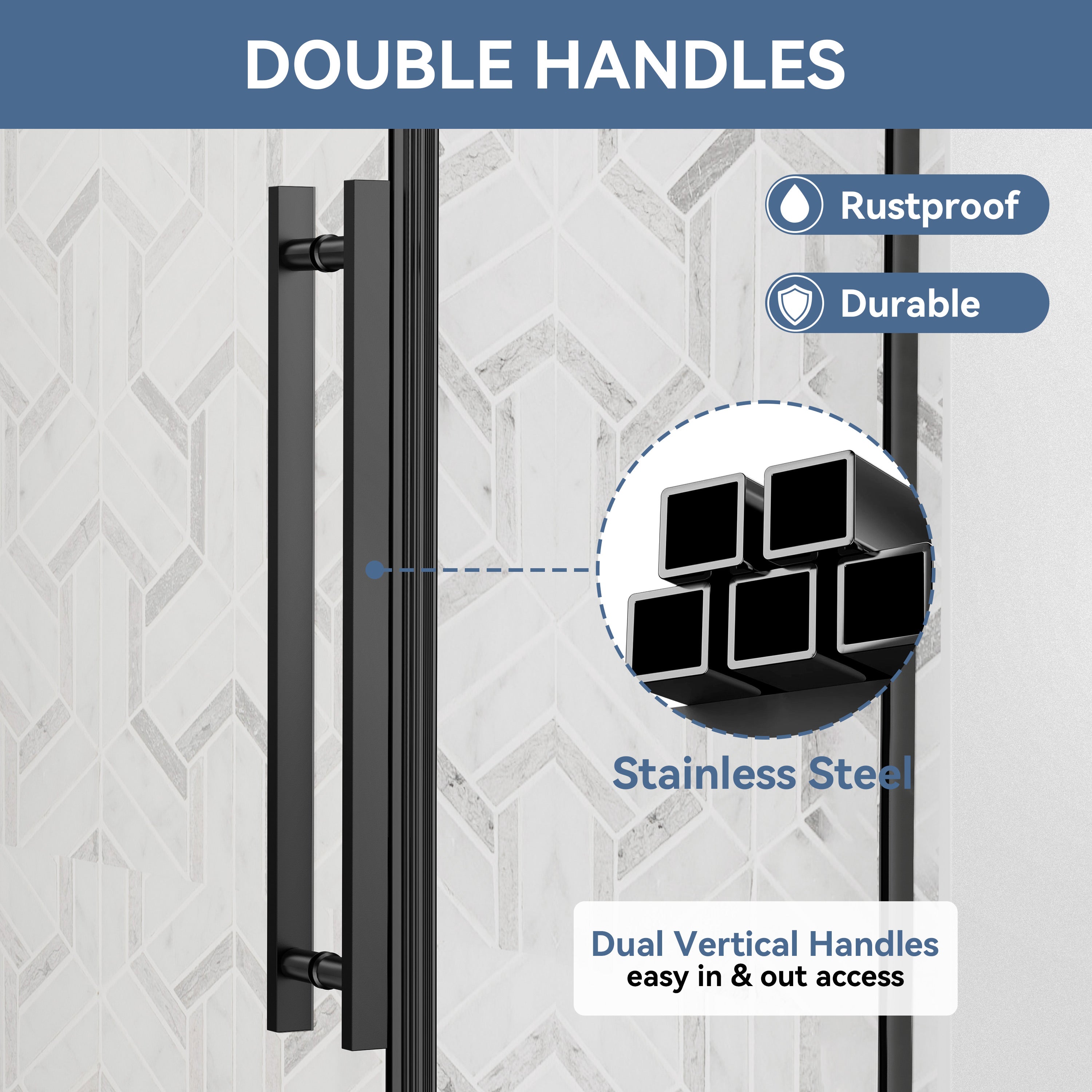 50-54 In. W X 74 In. H Frameless Single Sliding Shower Door With Nano-Coated Clean Tempered Glass In Matte Black